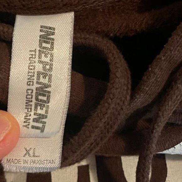 Club 24 Hoodie Men XL Brown Fitness Gym Workout Sweatshirt Pullover Sweater - Picture 3 of 5